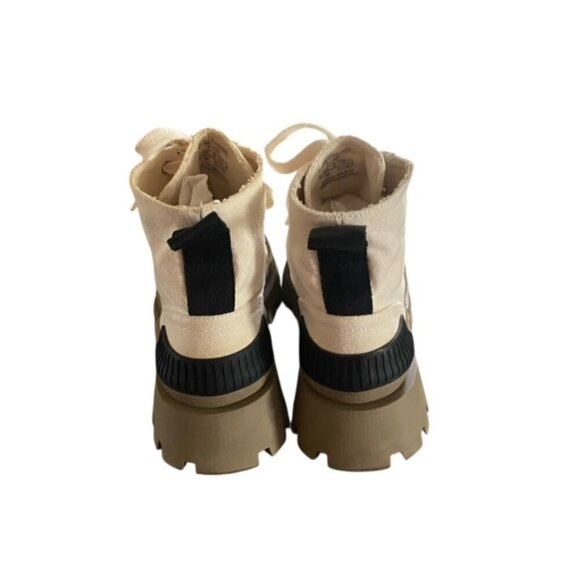 Zara Beige Canvas Summer Boots 36 - Picture 5 of 6